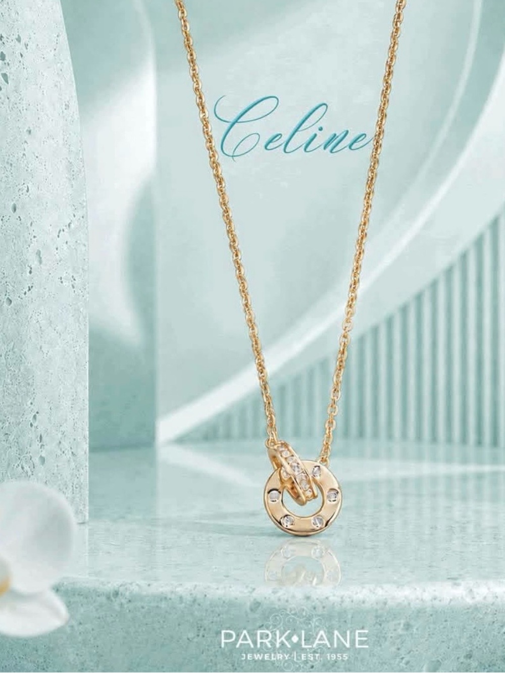 PARK LANE “Celine” Gold Necklace with CZ Accents! Limited Edition! BNIB!!